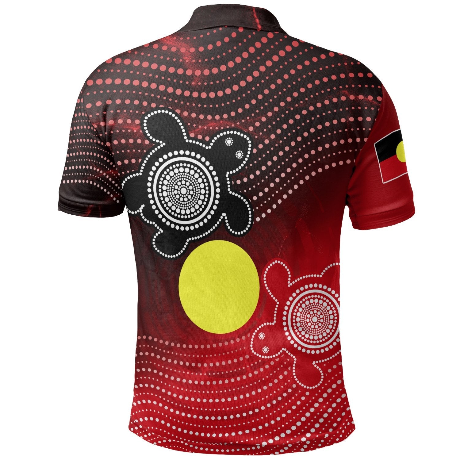 Aboriginal Polo Shirts - Indigenous Circle Dot Painting Style - Vibe Hoodie Shop