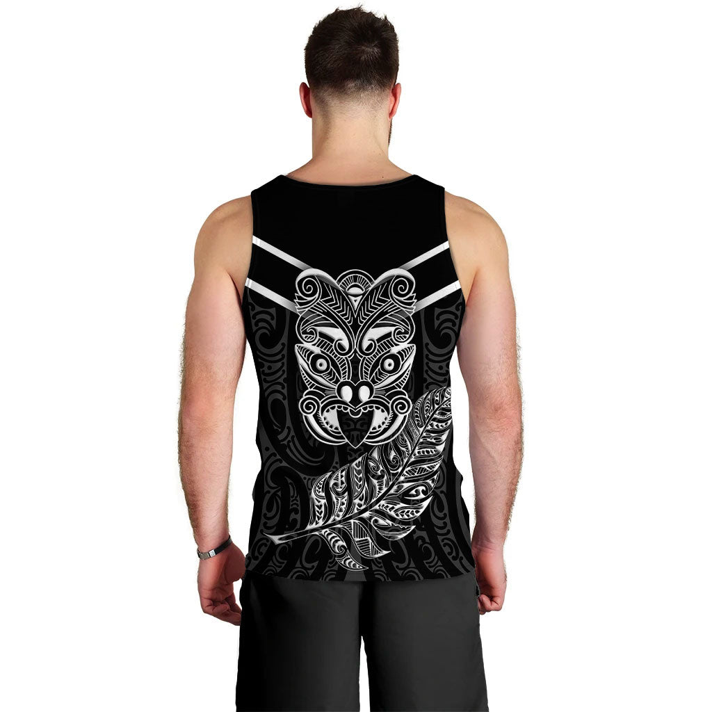 New Zealand Maori Haka Men Tank Top - Silver Fern - - Vibe Hoodie Shop