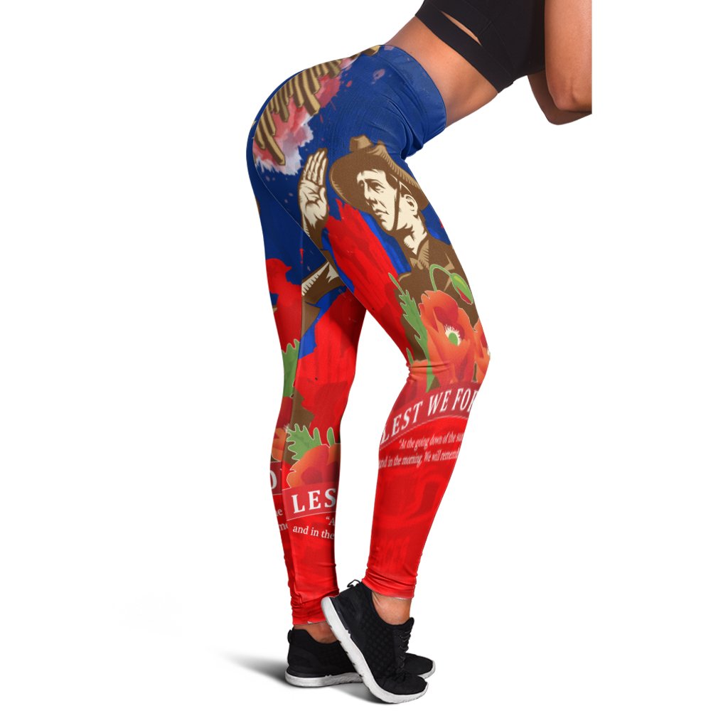 Leggings - AANZAC Australia Remember Them - Vibe Hoodie Shop