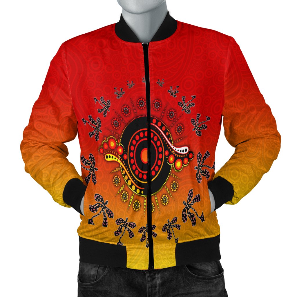 Aboriginal Women's Bomber Jacket - Circle Pattern - Vibe Hoodie Shop
