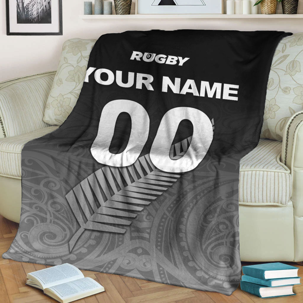 (Custom Personalised) New Zealand Rugby Blanket - Maori Tribal - - Vibe Hoodie Shop