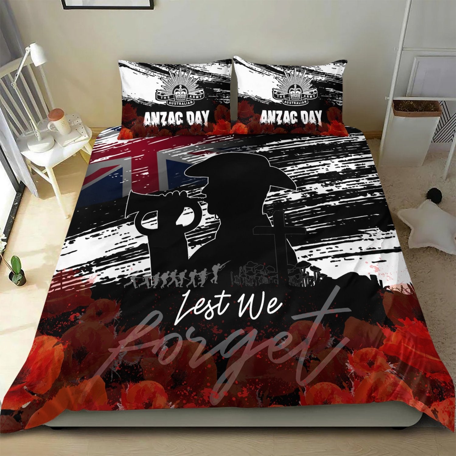 ANZAC Day Bedding Set - Remembrance ANZAC - Vibe Hoodie Shop