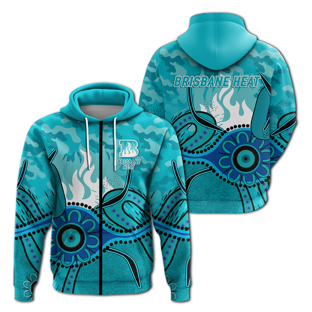Brisbane Heat Cricket ANZAC Day Aboriginal Hoodie - LT12 - Vibe Hoodie Shop