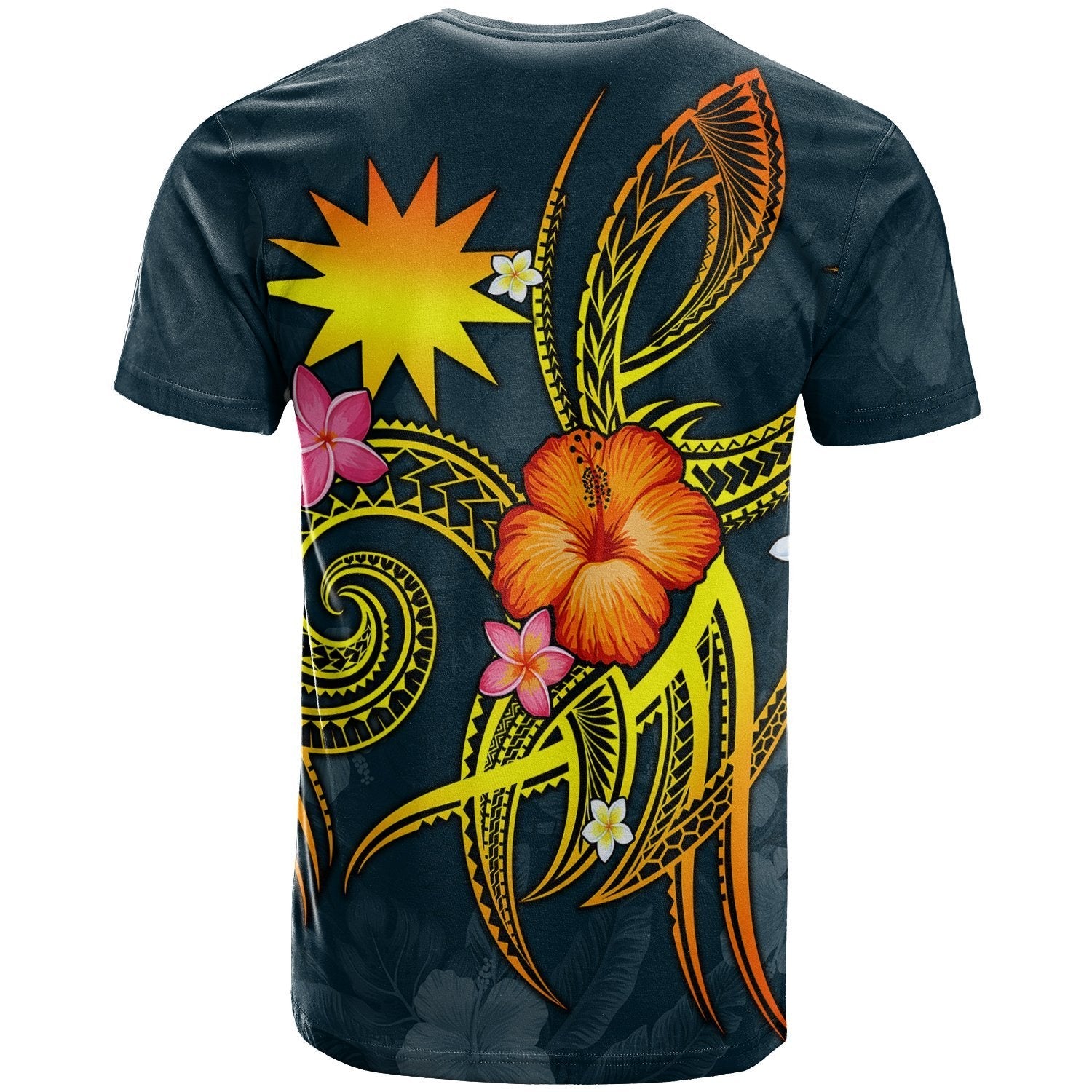 Nauru Polynesian Personalised T shirt - Legend of Nauru (Blue) - Vibe Hoodie Shop