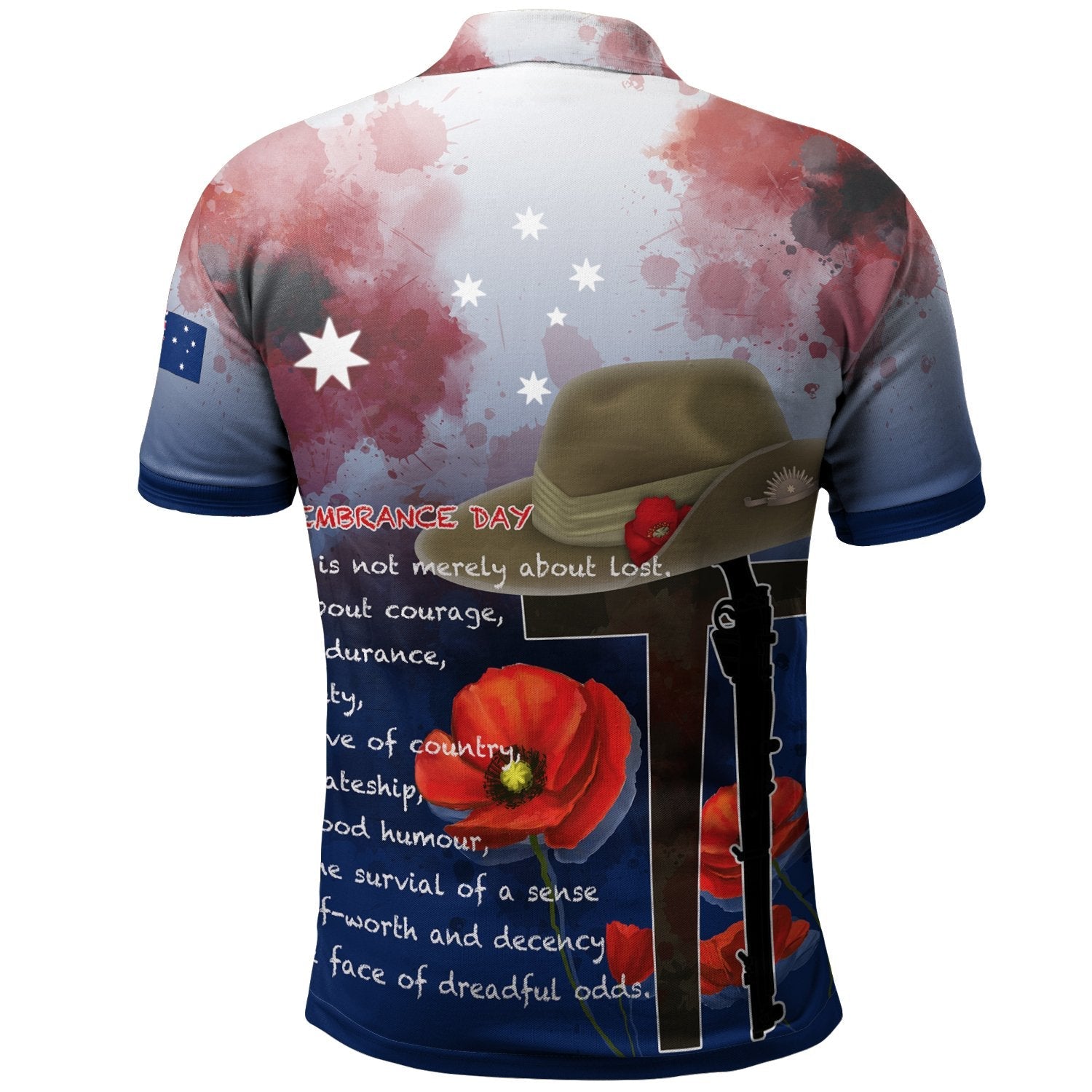 ANZAC Day Polo Shirt - Remembrance Day - Vibe Hoodie Shop