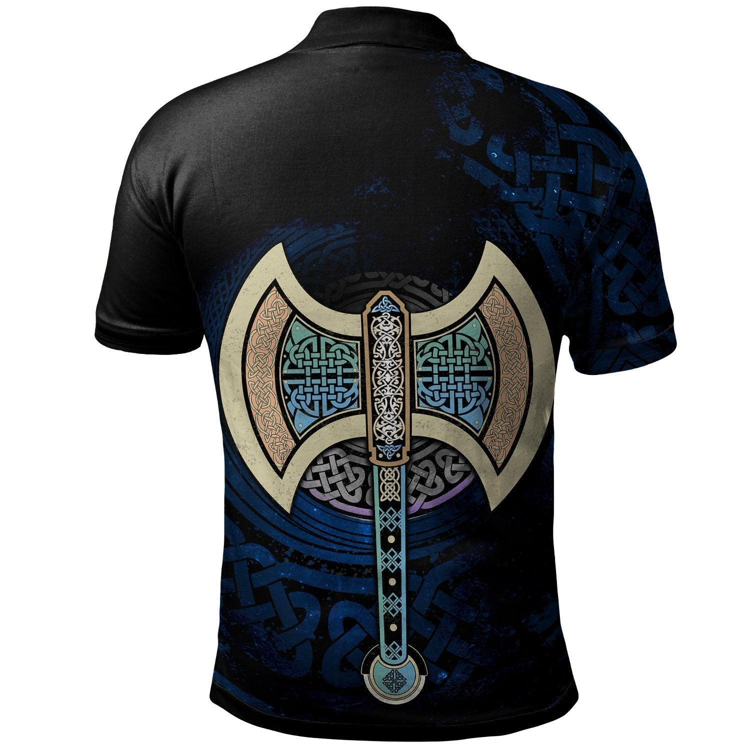 Celtic Knotwork Labrys Polo Shirt - Vibe Hoodie Shop