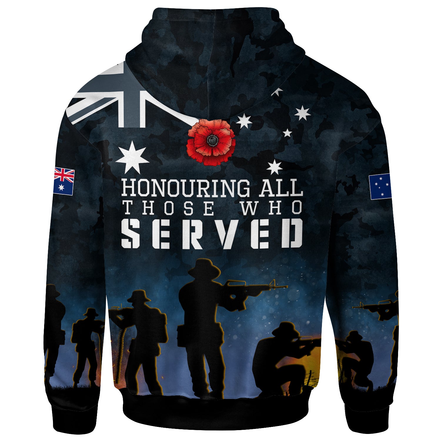 Australia Anzac Hoodie - Honouring All Those Who Served Hoodie - Vibe Hoodie Shop