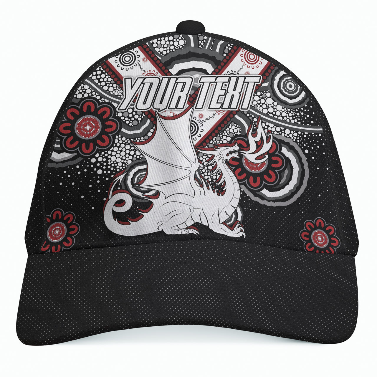 St. George Rugby Cap - Custom Aboriginal Dragons Cap RLT13 - Vibe Hoodie Shop