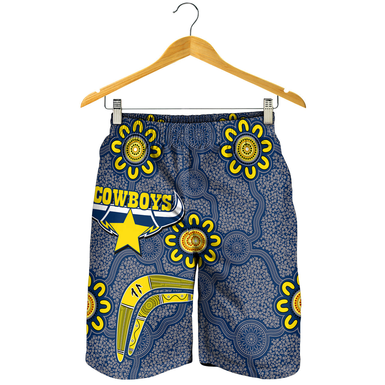 Cowboys Rugby Men Shorts - Aboriginal Boomerang Cowboys Men Shorts RLT13 - Vibe Hoodie Shop