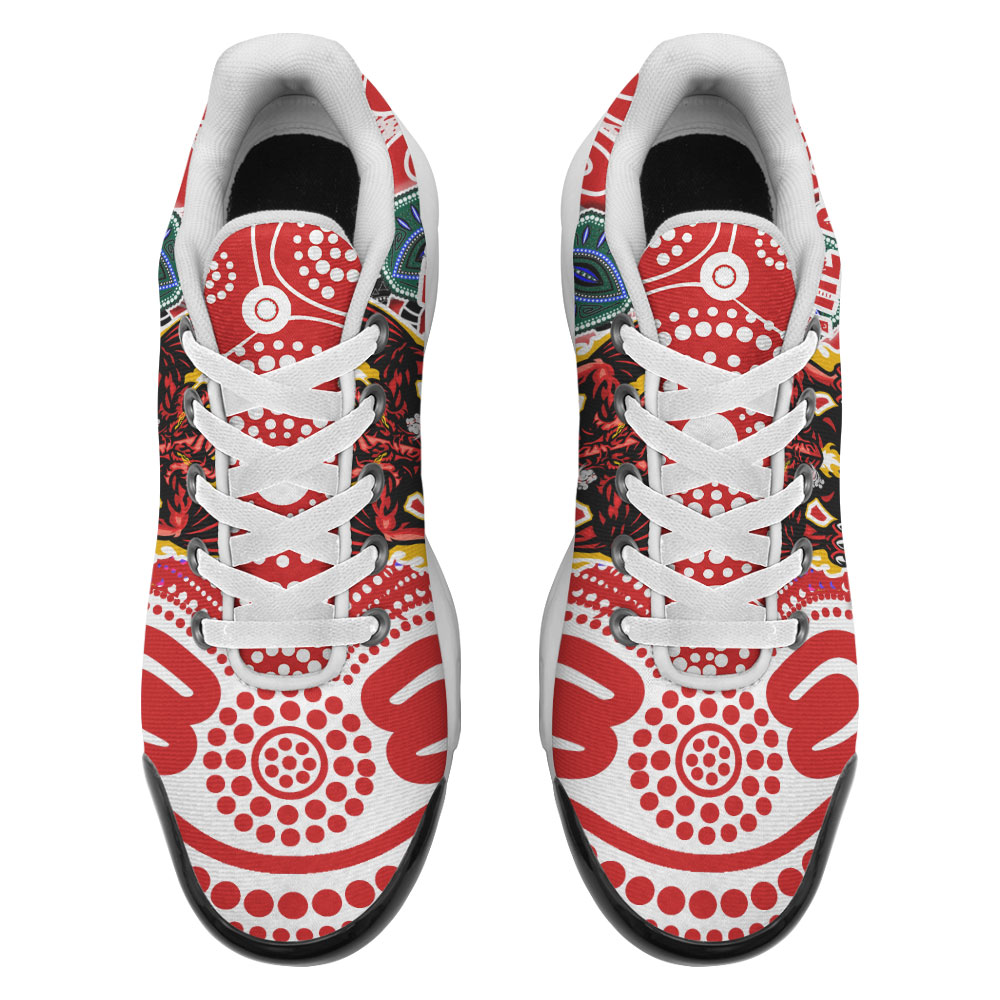 st-george-rugby-cushion-shoes-custom-the-red-v-with-aboriginal-and-torres-strait-islander-culture-cushion-running-shoes