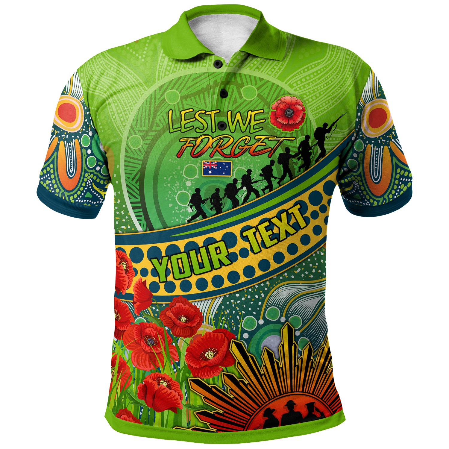 Australia Parramatta Anzac Polo Shirt - Custom To All The Unselfish Heroes Polo Shirt - Vibe Hoodie Shop