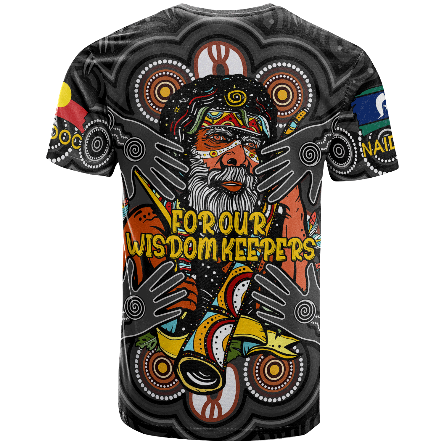 Australia NAIDOC Week 2023 T-shirt - Custom For Our Elders - The Wisdom Keepers Aboriginal Inspired T-shirt - Vibe Hoodie Shop