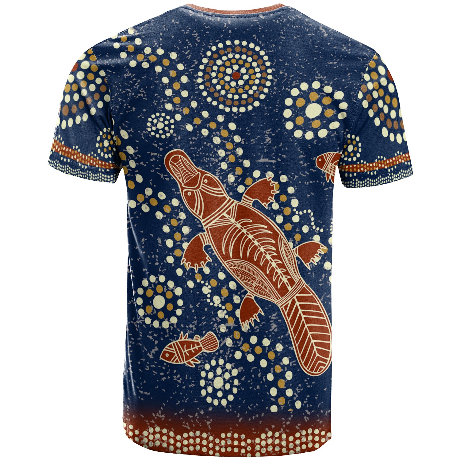Australia Aboriginal Inspired T-shirt - Platypus And Fish Patterns T-shirt - Vibe Hoodie Shop