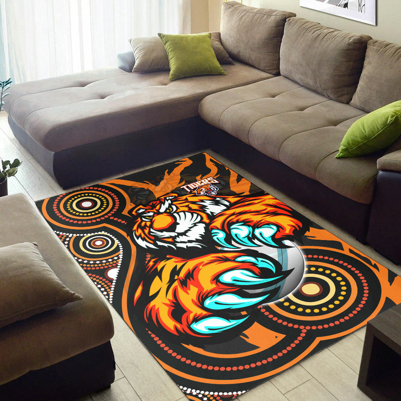 Tigers Rugby Custom Indigenous Area Rug - This is My Jungle Aboriginal Style RLT12 - Vibe Hoodie Shop