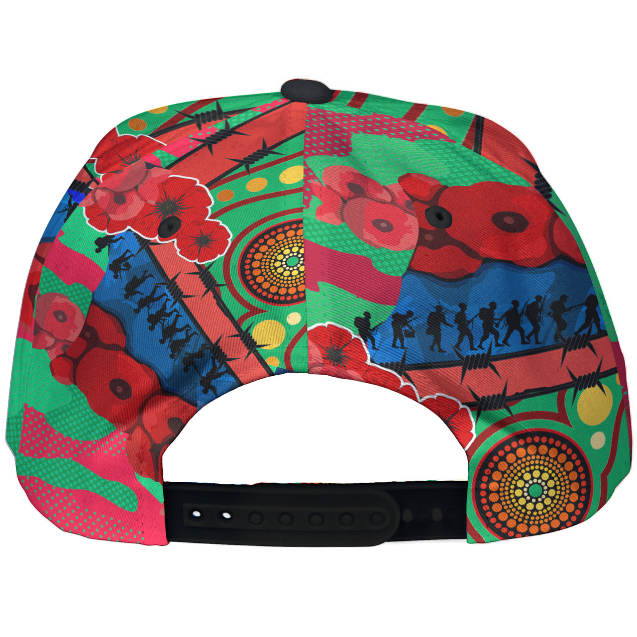 Rabbitohs Aboriginal ANZAC Day Custom Watercolour Rugby Cap - Remembrance Indigenous Rabbitohs With Poppy Flower RLT13 - Vibe Hoodie Shop