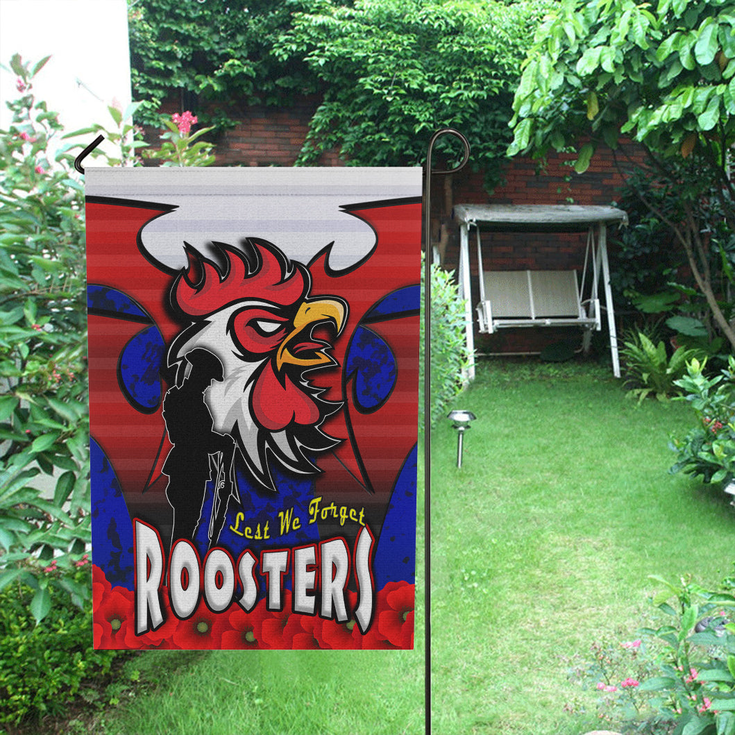 Roosters Rugby Flag - Roosters Remembrance Day And Poppies Flag - Vibe Hoodie Shop