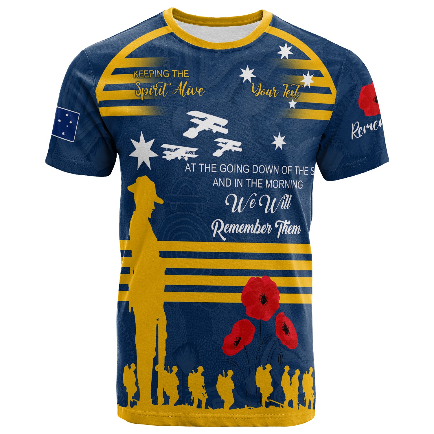 Australia Parramatta Anzac Custom T-shirt - Keeping the Spirit Alive T-shirt - Vibe Hoodie Shop