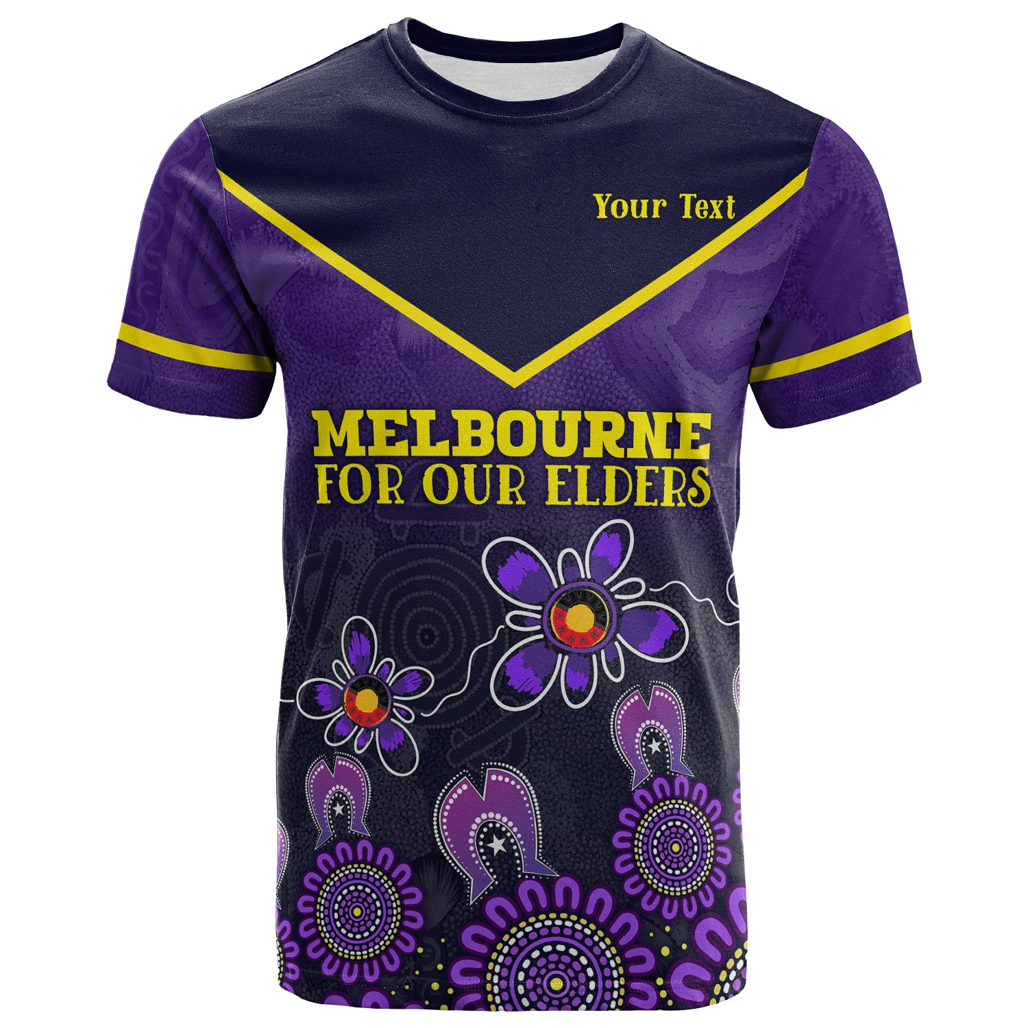 Australia Melbourne NAIDOC Week 2023 T-shirt - Custom For Our Elders Purple T-shirt - Vibe Hoodie Shop