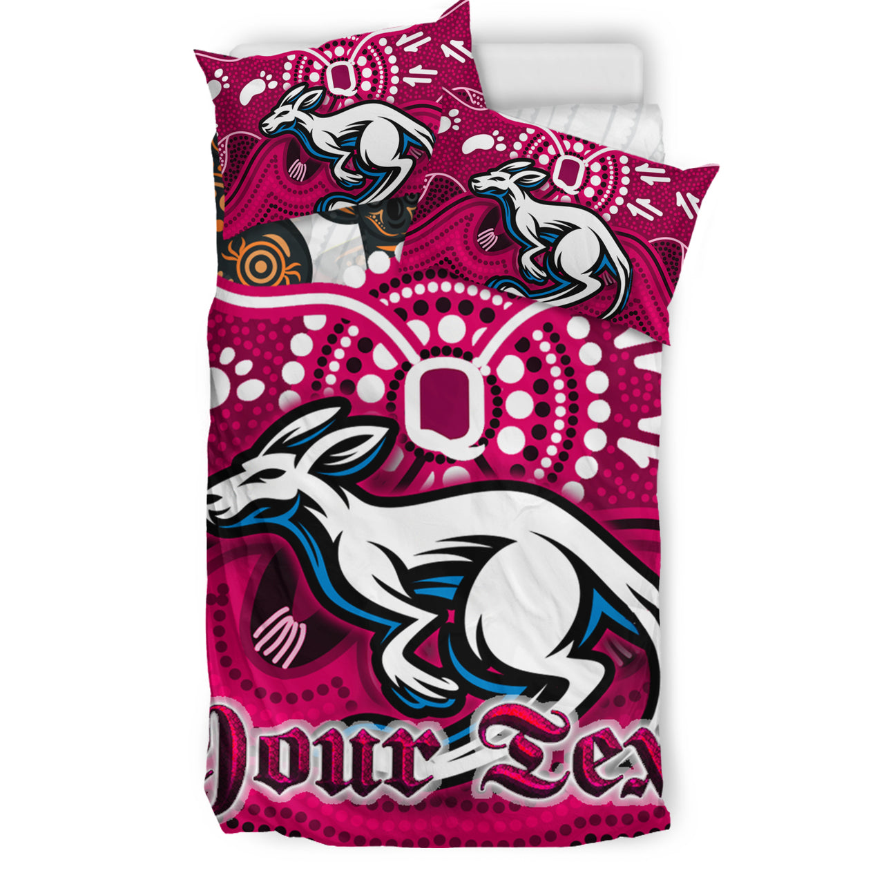 Maroons Rugby Aboriginal Custom Bedding Set - The Cane Toads With Indigenous Koala RLT13 - Vibe Hoodie Shop
