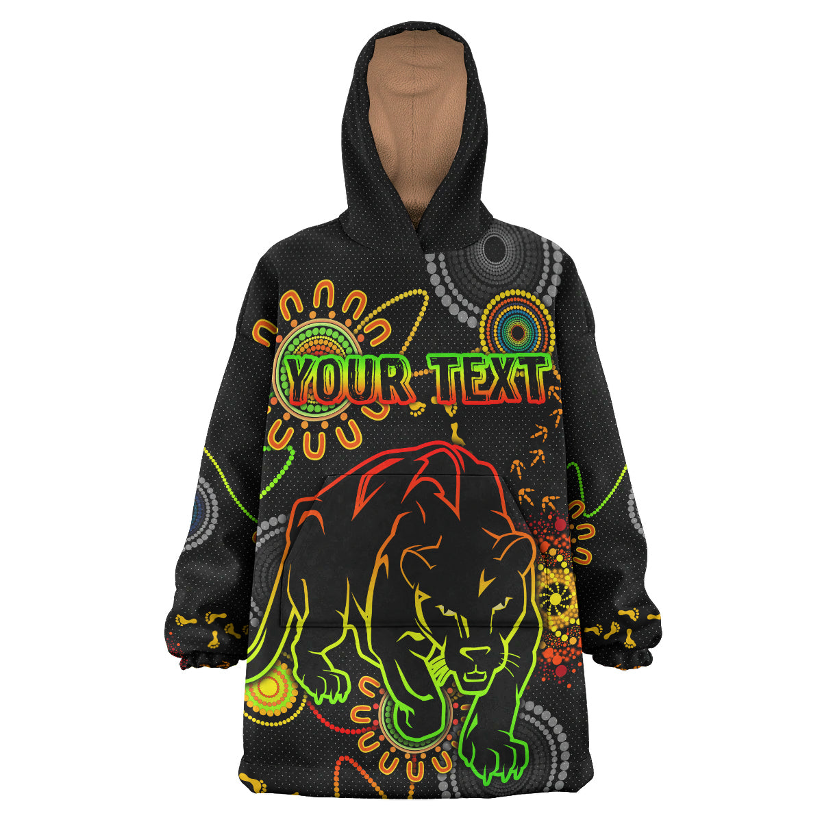 Panthers Rugby Snug Hoodie - Custom Indigenous Panthers Wearable Blanket Hoodie RLT14 - Vibe Hoodie Shop