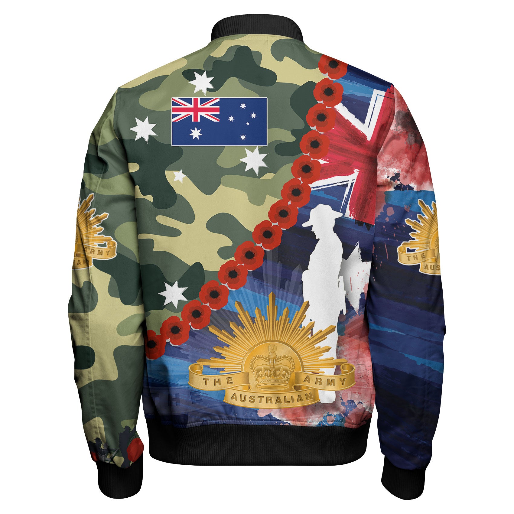 australia-anzac-camouflage-curve-sleeve-zip-bomber-jacket-remembrance-anzac-day-and-the-dawn-service-sleeve-zip-bomber-jacket