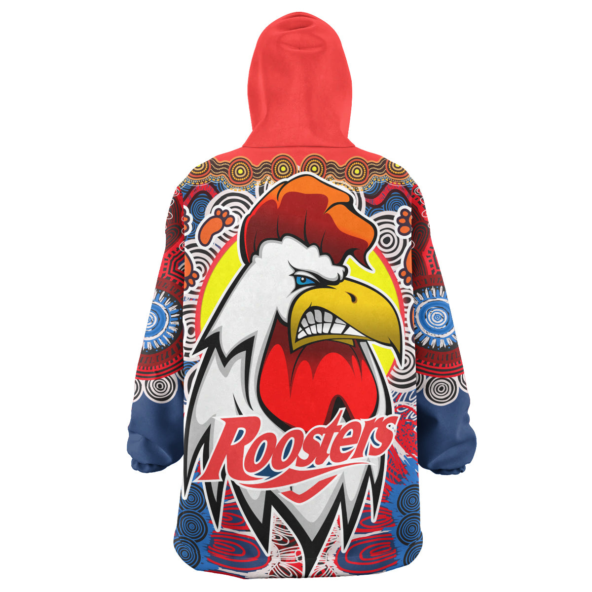 Roosters Indigenous Rugby Custom Snug Hoodie - Protection Under the Sun Wearable Blanket Hoodie RLT14 - Vibe Hoodie Shop