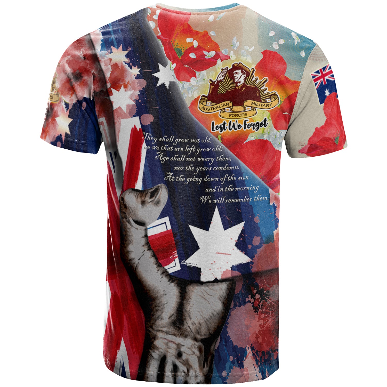 Australia Anzac Day Custom Patronage T-shirt - Anzac Spirit Bloods In My Veins - Vibe Hoodie Shop