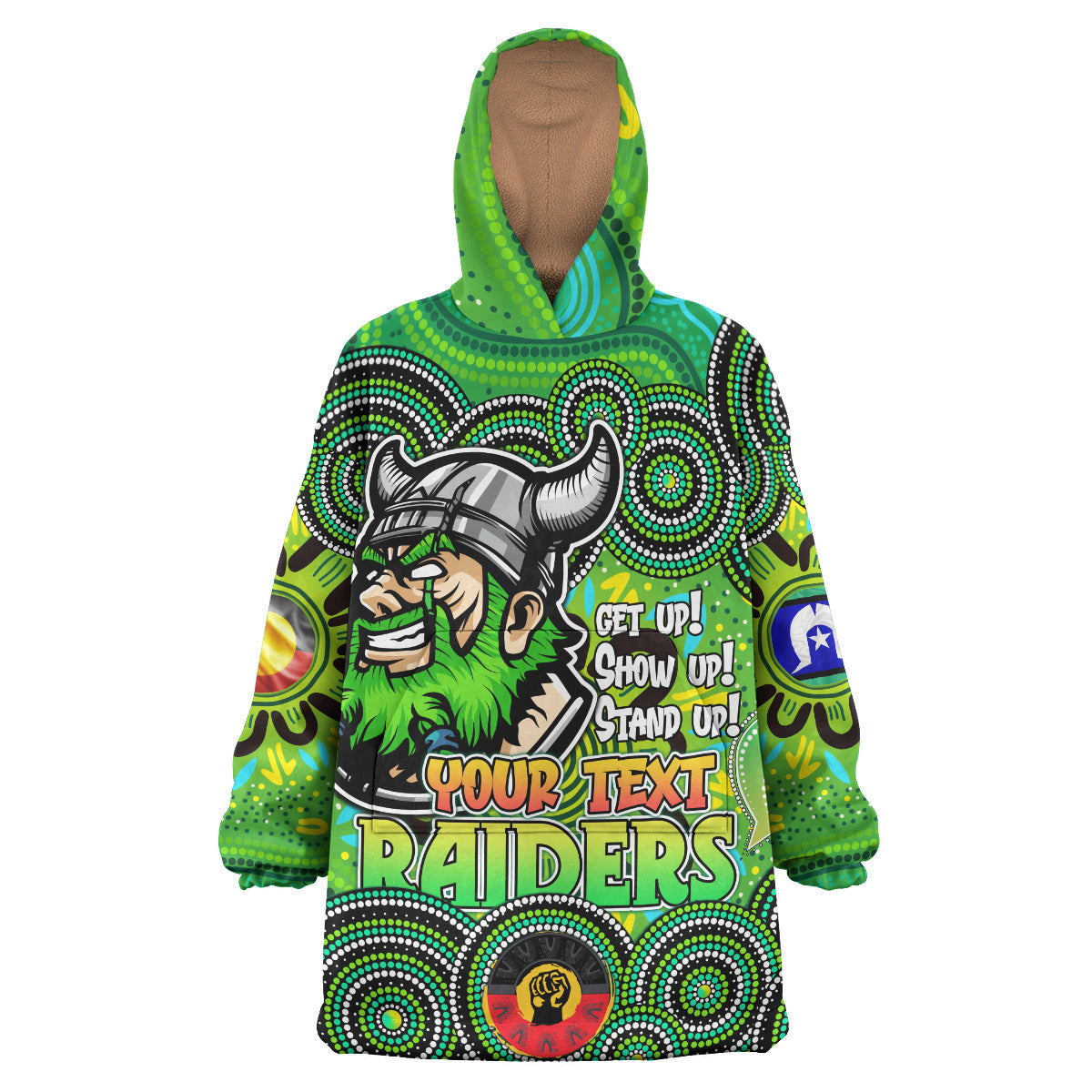 Raiders Rugby Snug Hoodie - Custom Naidoc Week Super Raiders Wearable Blanket Hoodie RLT14 - Vibe Hoodie Shop