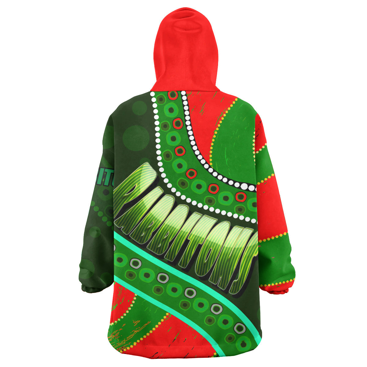 Rabbitohs Aboriginal Rugby Snug Hoodie - The Indigenous Bunnies's Army With Aboriginal Culture Wearable Blanket Hoodie RLT14 - Vibe Hoodie Shop
