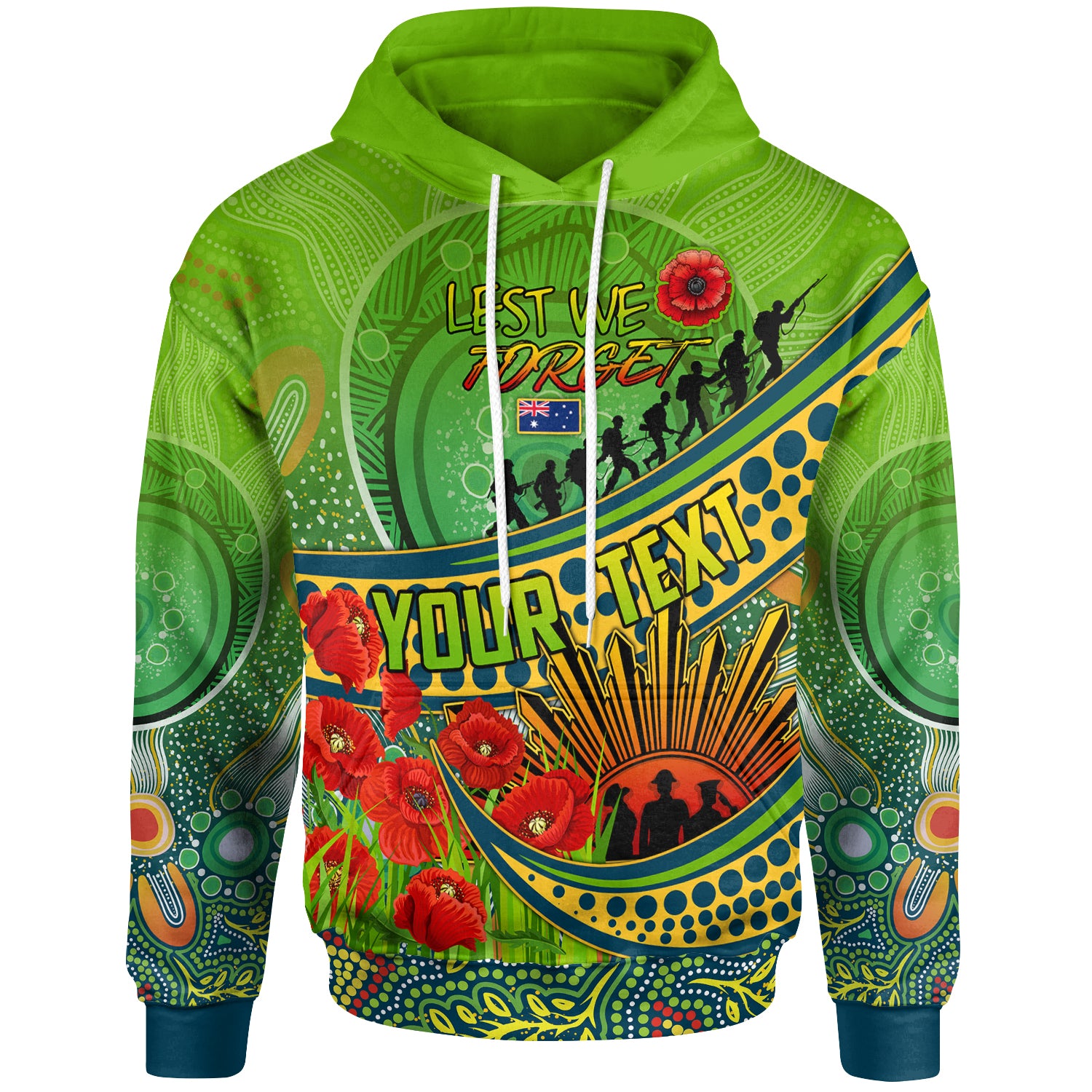 Australia Parramatta Anzac Hoodie - Custom To All The Unselfish Heroes Hoodie - Vibe Hoodie Shop