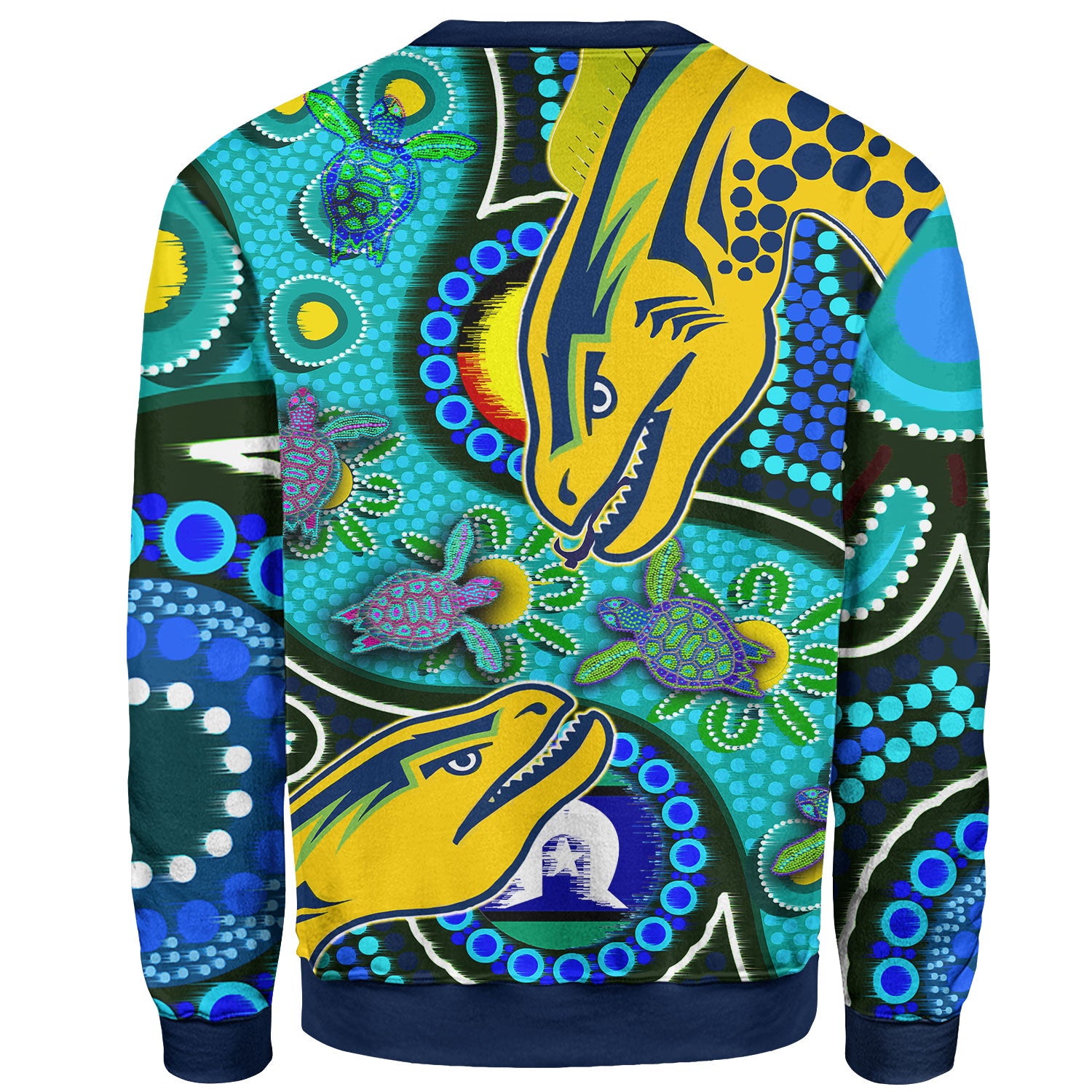 Eels Rugby Sweatshirt - Custom Indigenous Eels With Aboriginal and Torres Strait Islander Flag Sweatshirt - Vibe Hoodie Shop