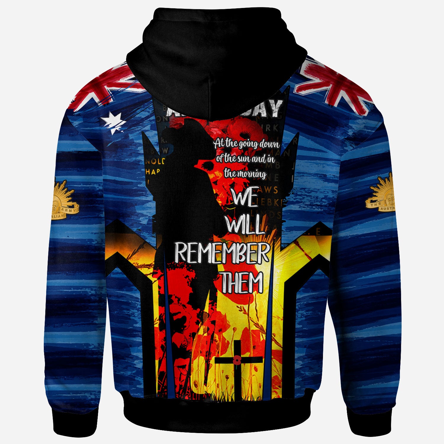 Australia and New Zealand Army Corps Hoodie - Commemorated ANZAC Day Lest We Forget Hoodie - Vibe Hoodie Shop