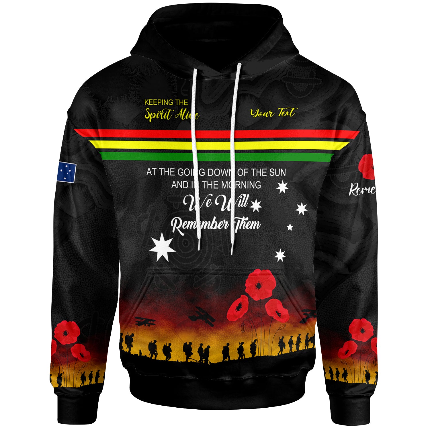 Australia Penrith Anzac Custom Hoodie - Keeping the Spirit Alive Hoodie - Vibe Hoodie Shop