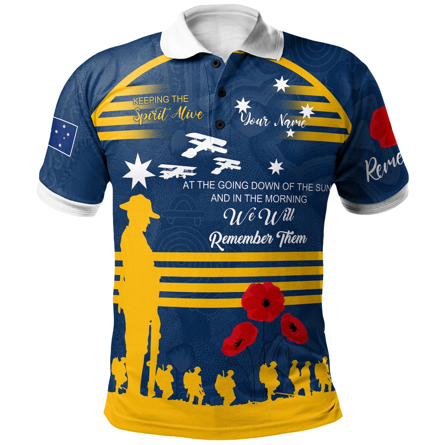 Australia Parramatta Anzac Custom Polo Shirt - Keeping the Spirit Alive Polo Shirt - Vibe Hoodie Shop