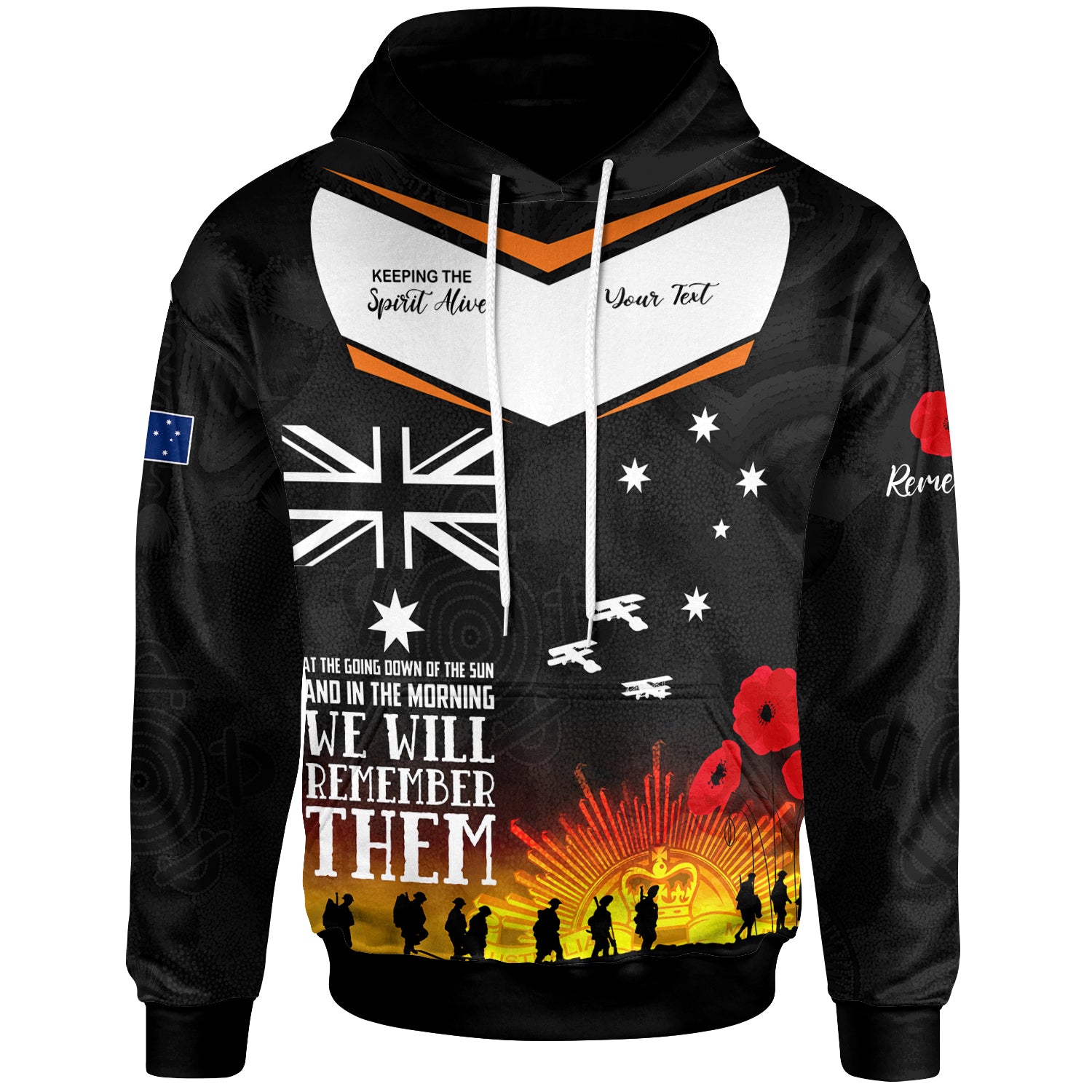 Australia South West Sydney Anzac Custom Hoodie - Keeping the Spirit Alive Hoodie - Vibe Hoodie Shop