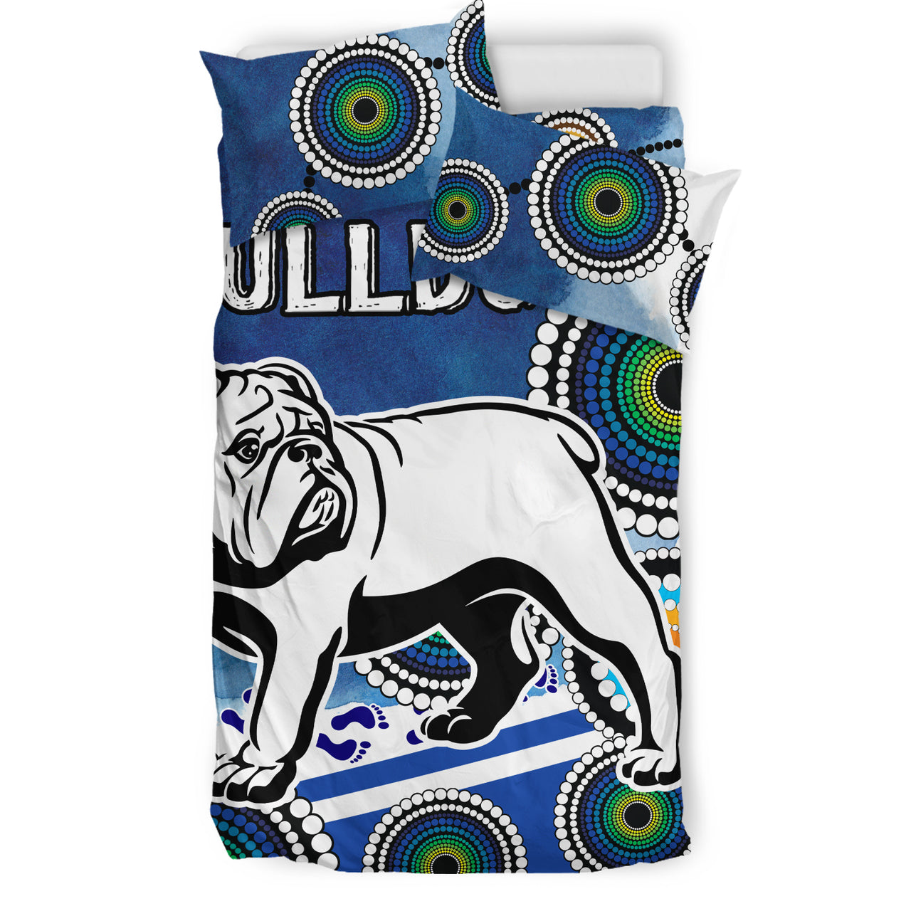Bulldogs Rugby Bedding Set - Custom Indigenous Bulldogs Bedding Set RLT13 - Vibe Hoodie Shop