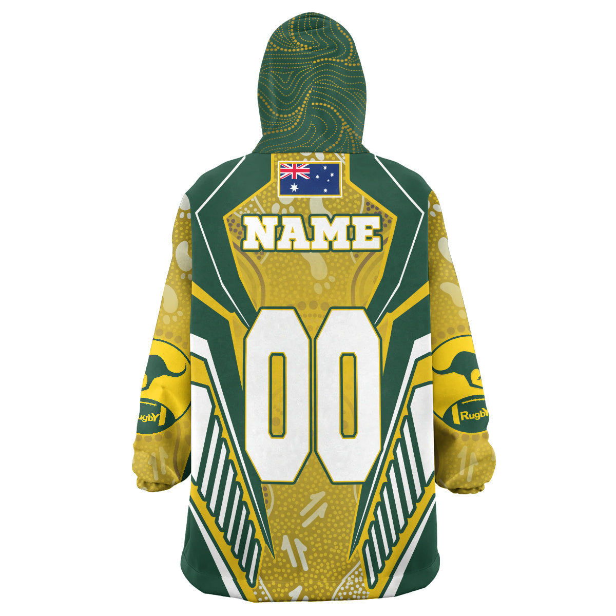 Wallabies Rugby Championship Snug Hoodie - Custom Wallabies Super Squad Sport Style Aboriginal Wearable Blanket Hoodie - Vibe Hoodie Shop