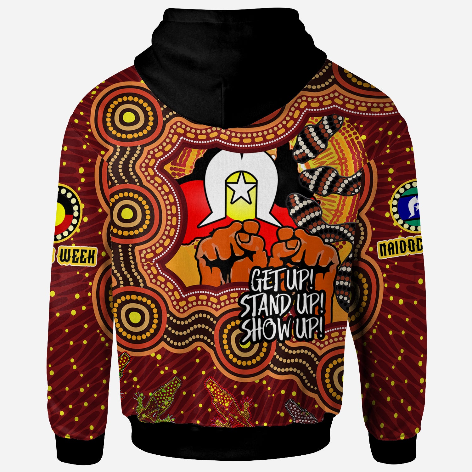 Australia NAIDOC Week Custom Hoodie - Aussie Naidoc Boy With Animals In Aboriginal Inspired And Torres Strait Islander Culture Hoodie - Vibe Hoodie Shop