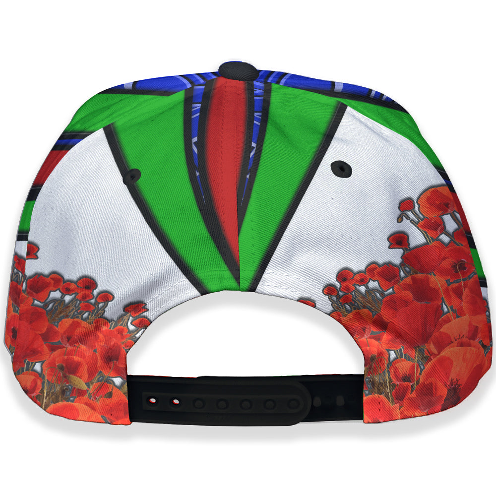 Warriors Rugby Cap - Warriors We Will Remember Them And Poppies Cap - Vibe Hoodie Shop