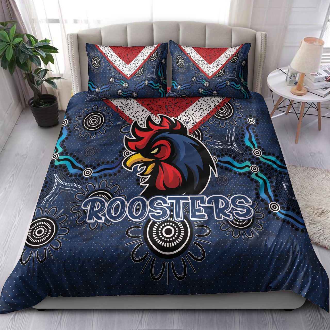 Roosters Rugby Bedding Set - Super Roosters Bedding Set RLT13 - Vibe Hoodie Shop