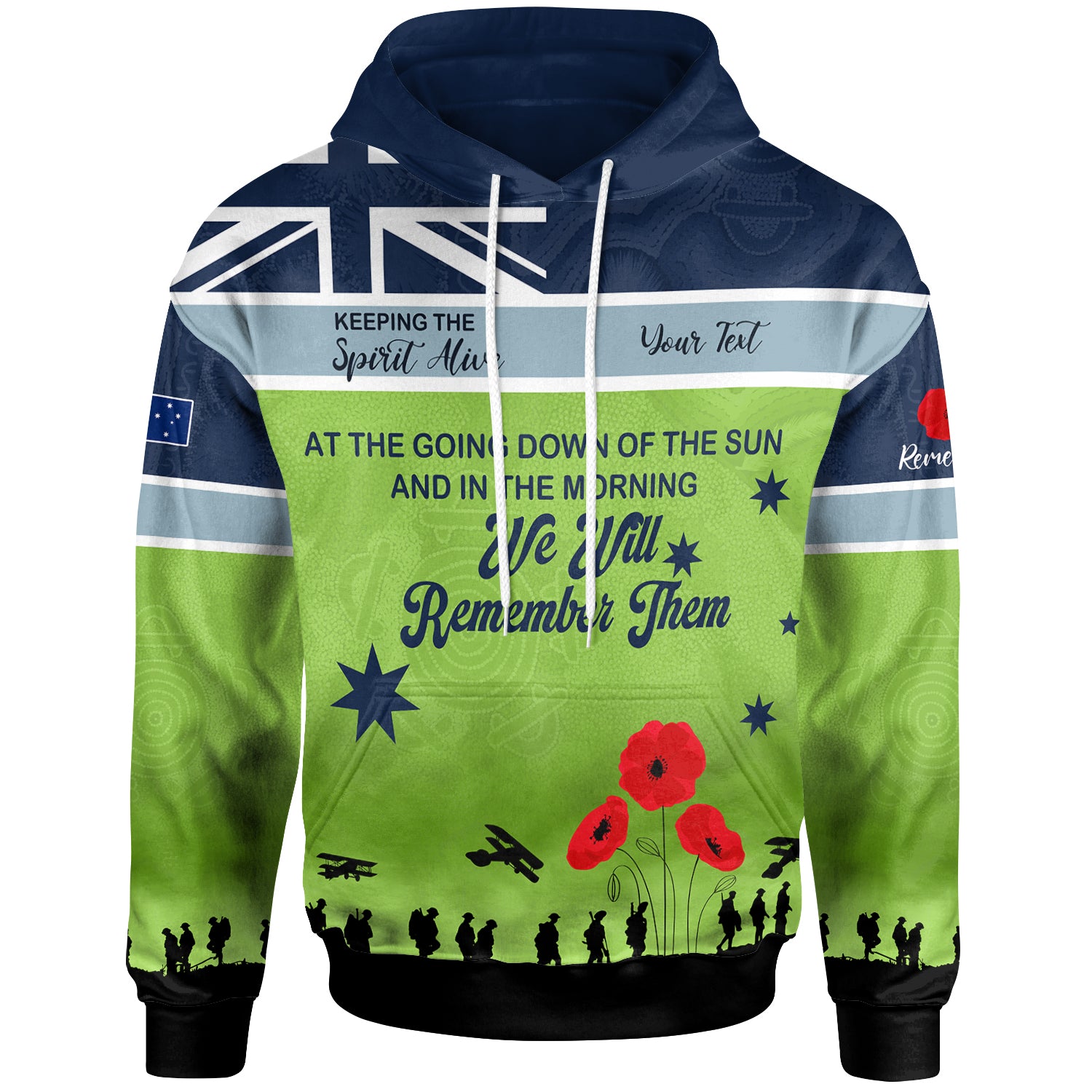 Australia Canberra Anzac Custom Hoodie - Keeping the Spirit Alive Hoodie - Vibe Hoodie Shop