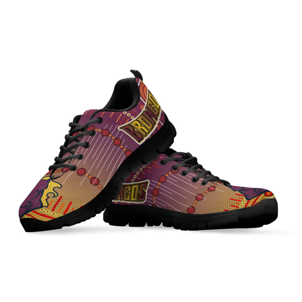 Broncos Rugby Sneakers - Horse Aboriginal Patterns Sneakers - Vibe Hoodie Shop