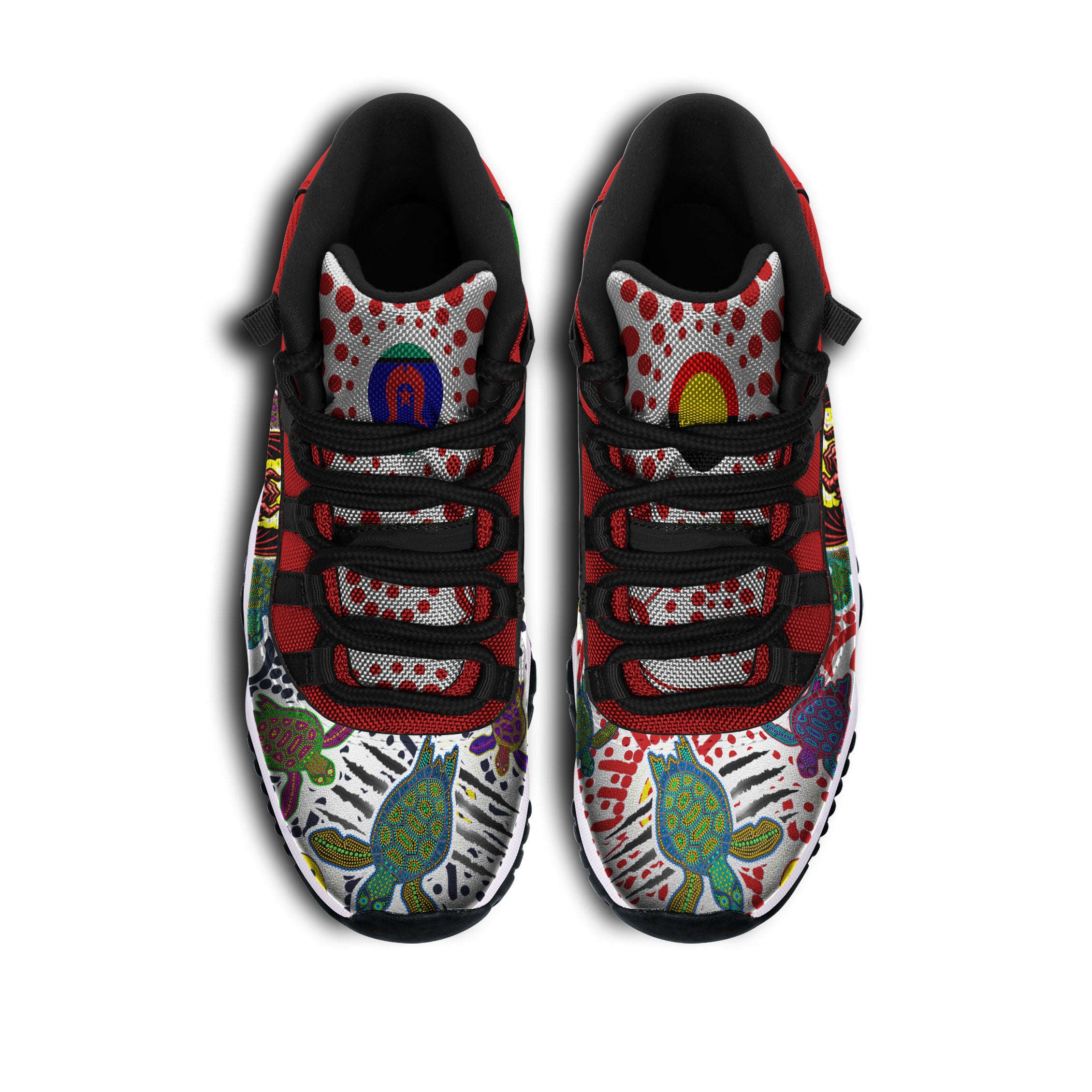 st-george-rugby-high-top-basketball-shoes-j11-custom-the-red-v-with-aboriginal-and-torres-strait-islander-culture-sneakers-j11