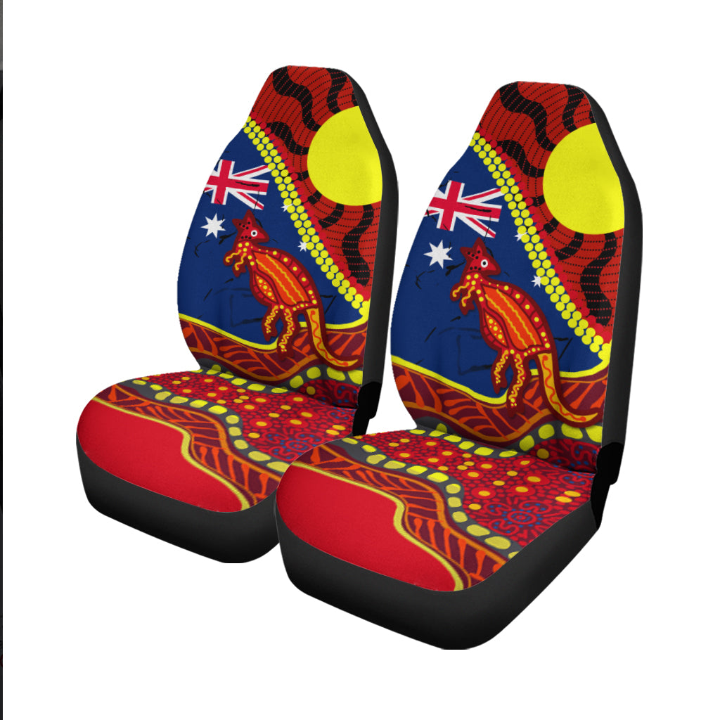 Australia Day Indigenous Art Car Seat Covers - - Vibe Hoodie Shop