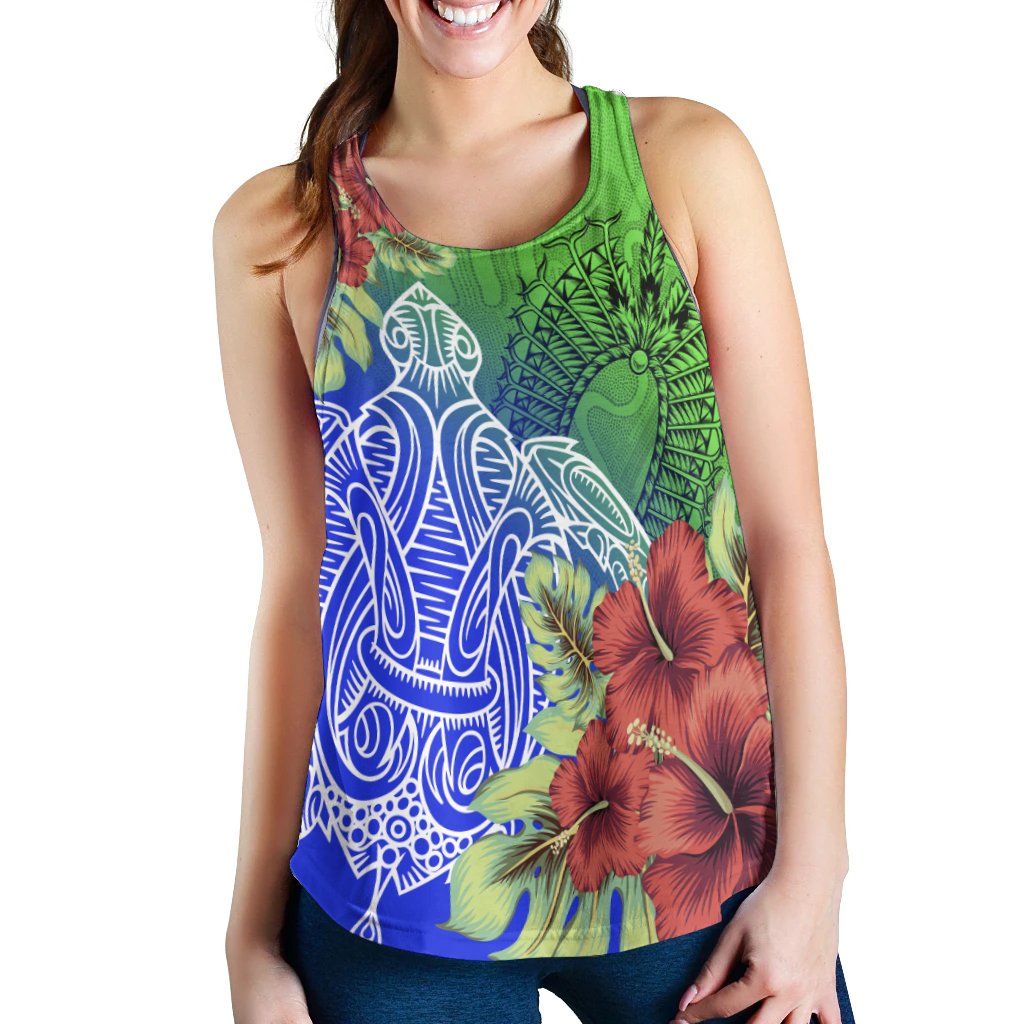 Torres Strait Islanders Women's Tank - Ocean Hibiscus - Vibe Hoodie Shop