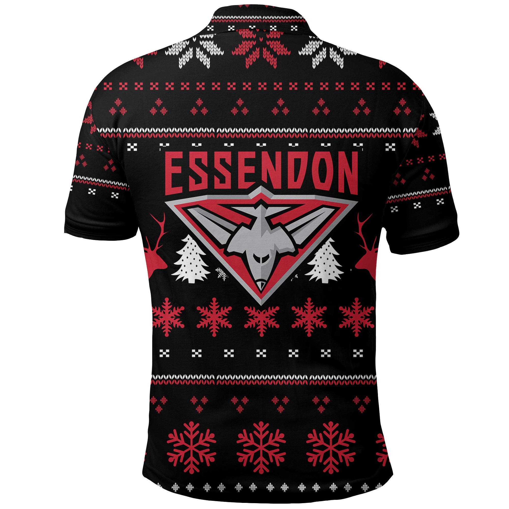 Essendon Polo Shirt - Christmas Ugly Style - - Vibe Hoodie Shop