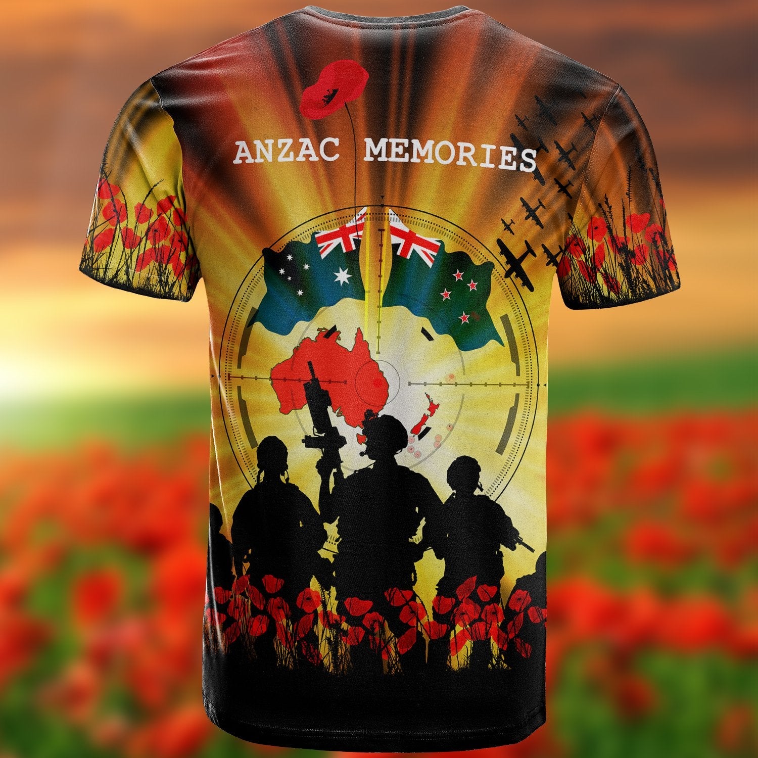 And New Zealand ANZAC Day T shirt - ANZAC Memories - Vibe Hoodie Shop