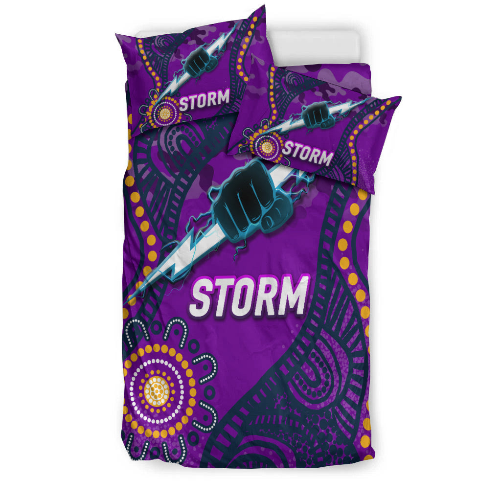 Storm Rugby ANZAC Day Camouflage Indigenous Art Bedding Set - - Vibe Hoodie Shop