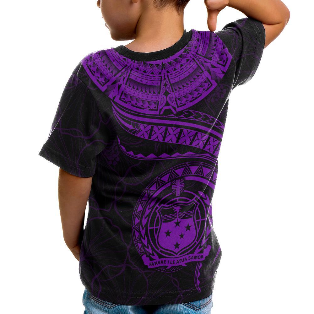 Polynesian Samoa T shirt - Samoan Waves (Purple) - Vibe Hoodie Shop