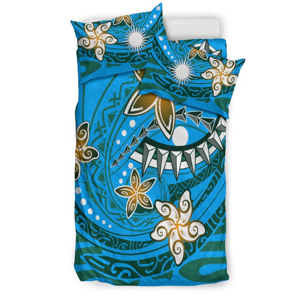 Marshall Islands Bedding Set - Spring Style Blue Color - Vibe Hoodie Shop